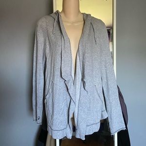 Aeropostale Distressed Cotton Cardigan Size Medium w/Pockets and Hoodie